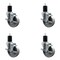 Service Caster 4'' Semi Steel Swivel 1-3/4'' Expanding Stem Caster Set with Brake, 4PK SCC-EX20S414-SSS-TLB-134-4 - alternate 1